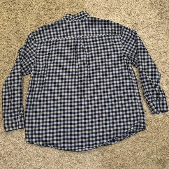 Orvis Button Up Shirt Mens 2XL Extra Large Flannel Blue Plaid Classic Collection - Picture 10 of 11